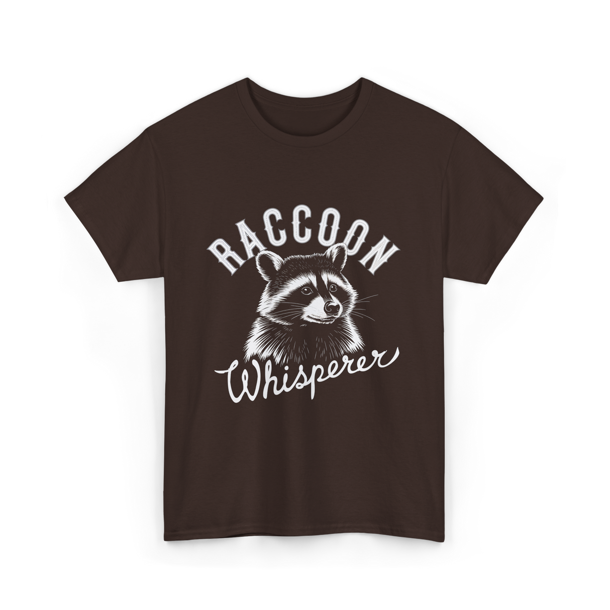 Raccoon Whisperer Raccoon Lover T-Shirt - Dark Chocolate