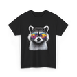 Raccoon With Sunglasses Raccoon Style T-Shirt - Black