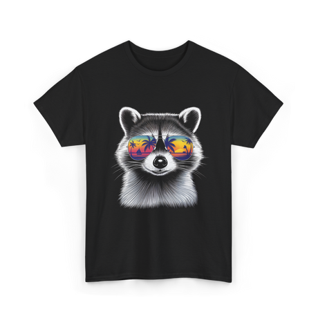 Raccoon With Sunglasses Raccoon Style T-Shirt - Black