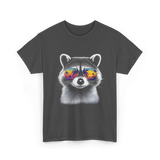 Raccoon With Sunglasses Raccoon Style T-Shirt - Dark Heather