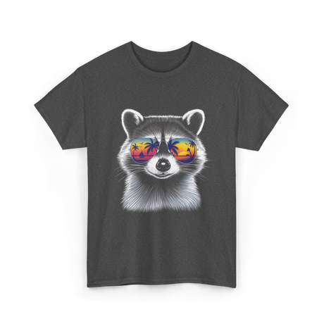 Raccoon With Sunglasses Raccoon Style T-Shirt - Dark Heather