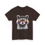 Raccoon With Sunglasses Raccoon Style T-Shirt - Dark Chocolate