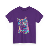 Rainbow Cat Cat Lovers T-Shirt - Purple