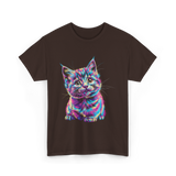 Rainbow Cat Cat Lovers T-Shirt - Dark Chocolate