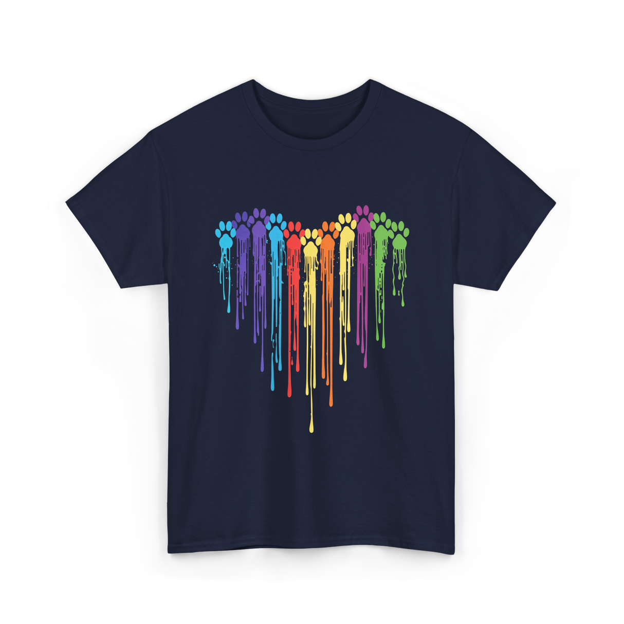 Rainbow Dogs T-Shirt - Navy