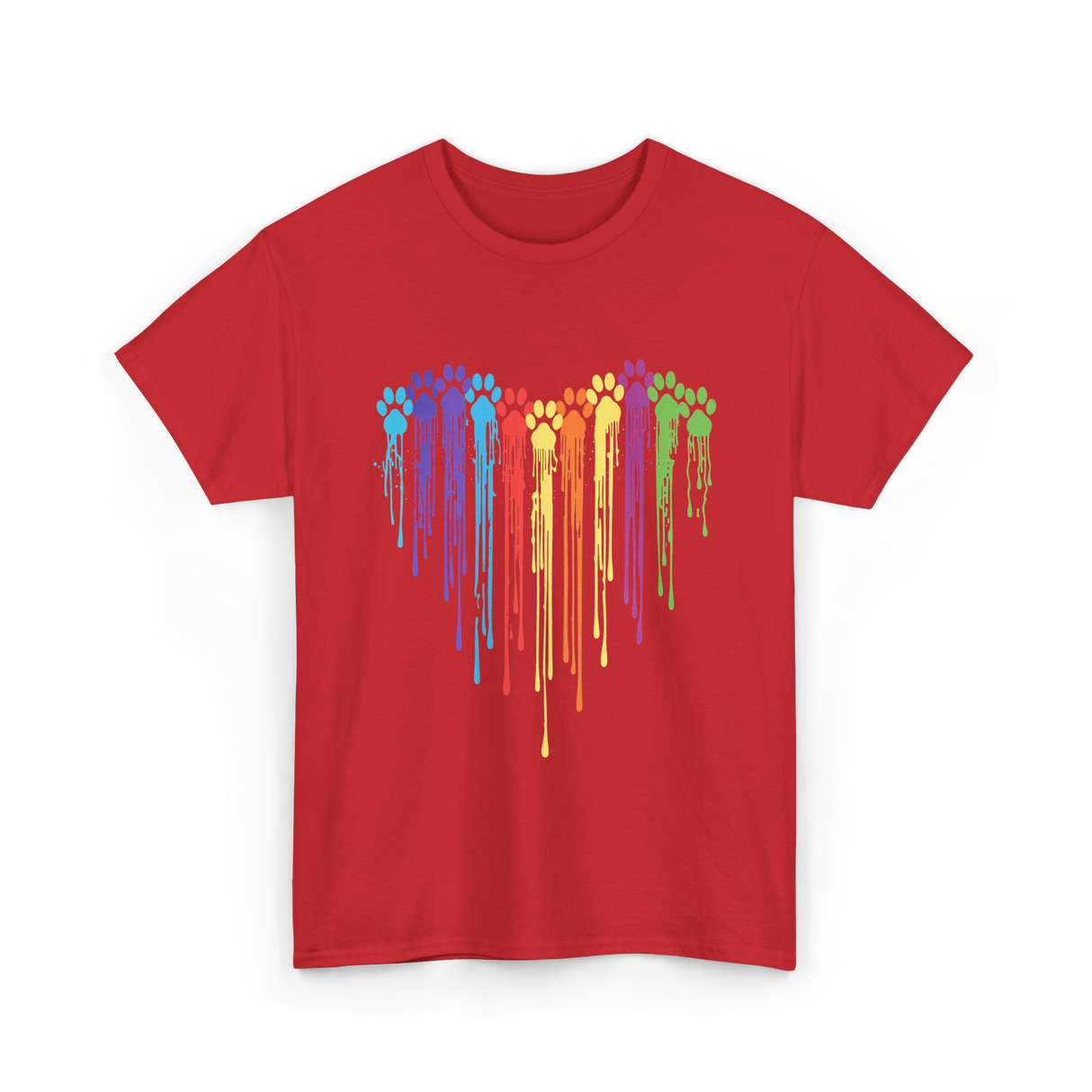 Rainbow Dogs T-Shirt - Red