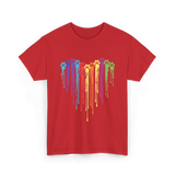 Rainbow Dogs T-Shirt - Red