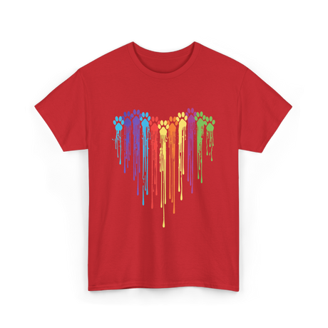 Rainbow Dogs T-Shirt - Red