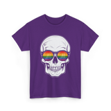 Rainbow Skull LGBT Pride T-Shirt - Purple