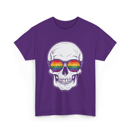 Rainbow Skull LGBT Pride T-Shirt - Purple