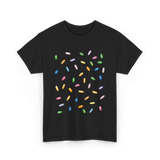 Rainbow Sprinkles Ice Cream T-Shirt - Black