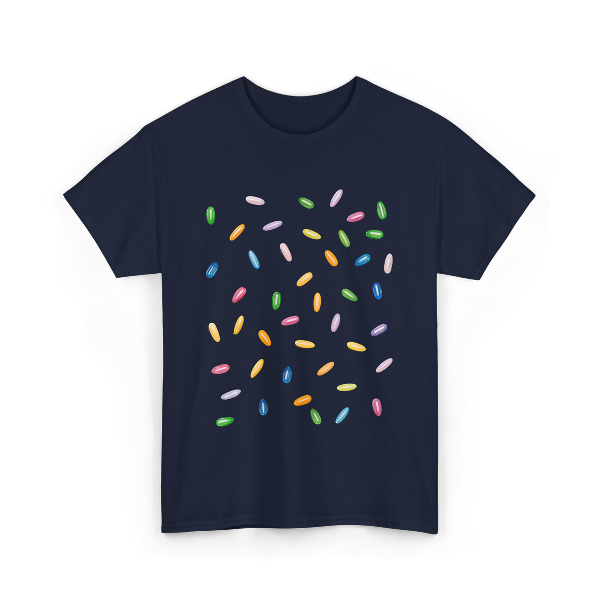 Rainbow Sprinkles Ice Cream T-Shirt - Navy