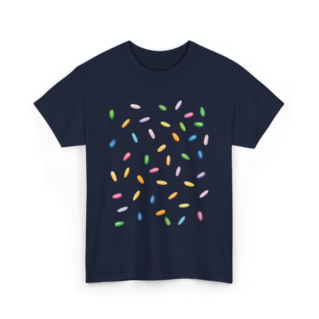 Rainbow Sprinkles Ice Cream T-Shirt - Navy