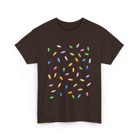 Rainbow Sprinkles Ice Cream T-Shirt - Dark Chocolate