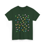 Rainbow Sprinkles Ice Cream T-Shirt - Forest Green