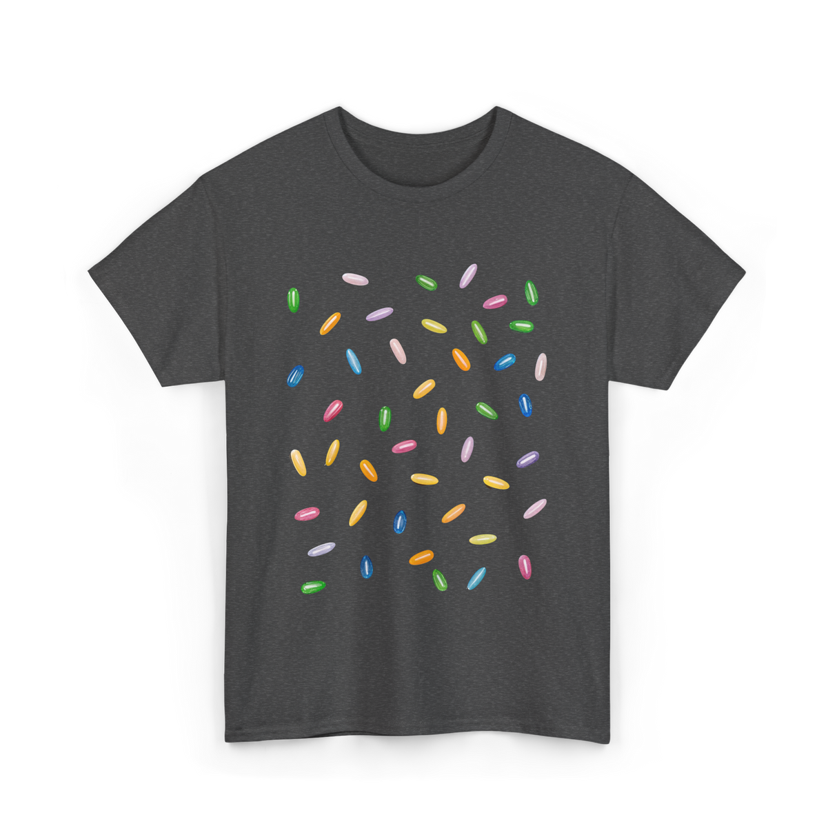 Rainbow Sprinkles Ice Cream T-Shirt - Dark Heather