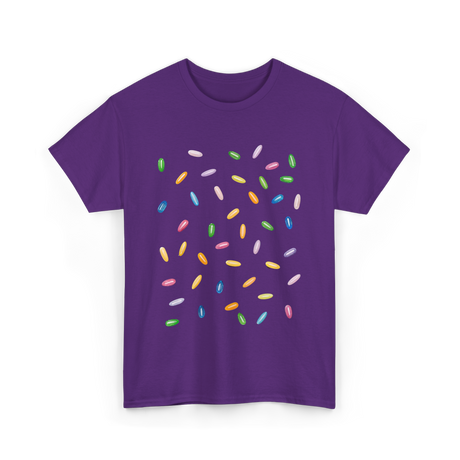 Rainbow Sprinkles Ice Cream T-Shirt - Purple