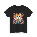 Ramen Cat Kawaii Neko T-Shirt - Black