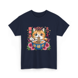 Ramen Cat Kawaii Neko T-Shirt - Navy