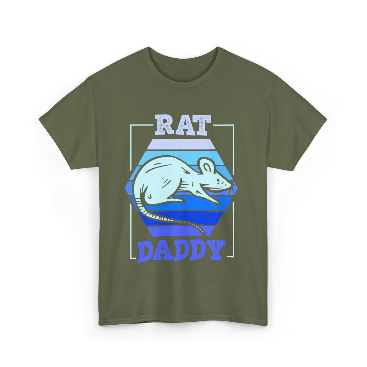 Rat Daddy Animal Lover Dad T-Shirt - Military Green