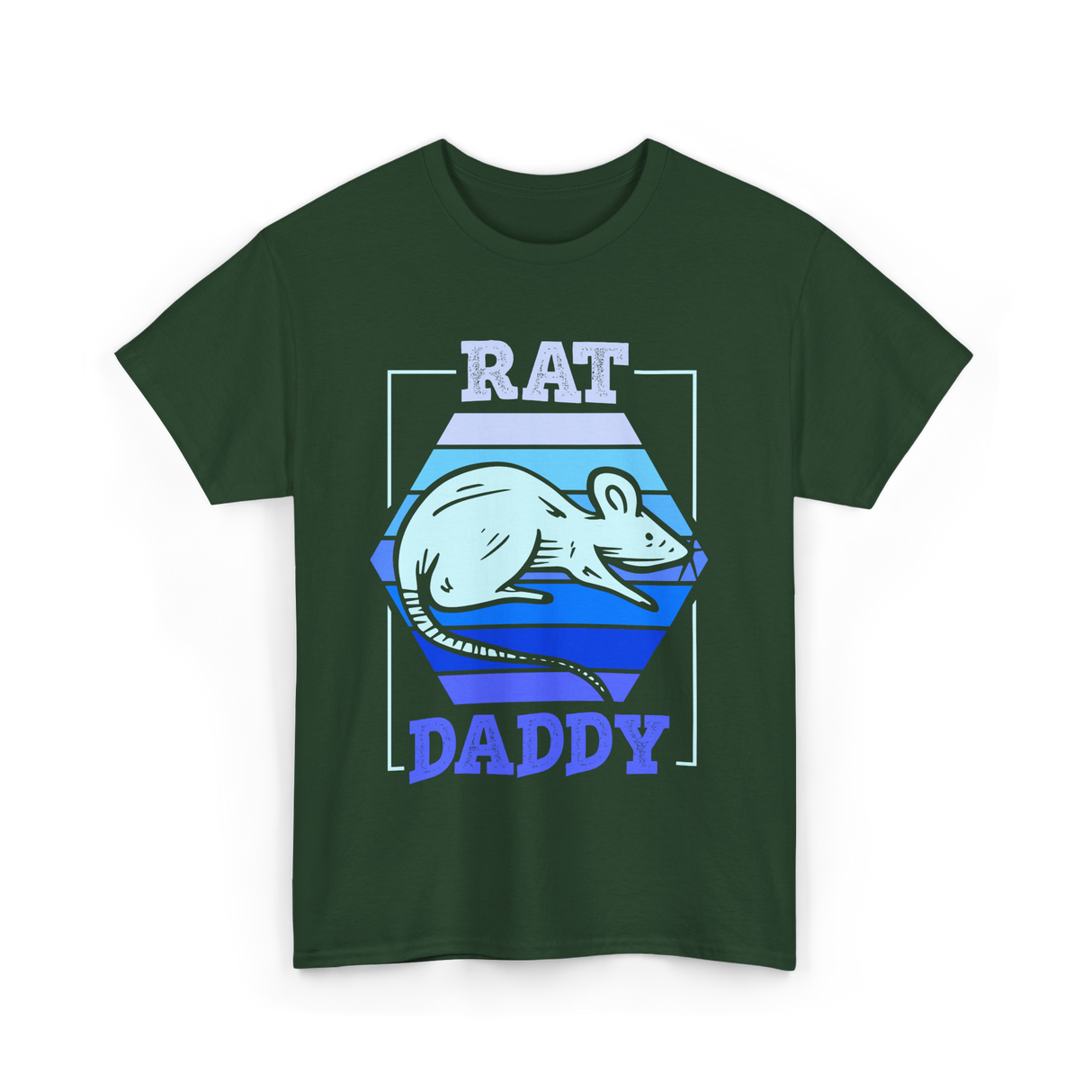 Rat Daddy Animal Lover Dad T-Shirt - Forest Green