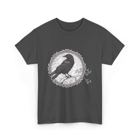 Raven Black Bird Art Raven T-Shirt - Dark Heather