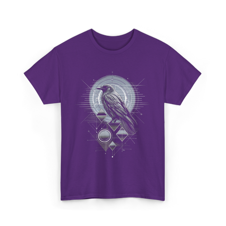 Raven Crow Dark Bird Mysticism T-Shirt - Purple