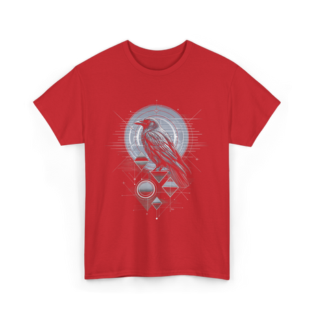 Raven Crow Dark Bird Mysticism T-Shirt - Red