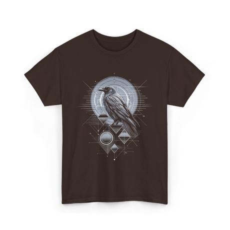 Raven Crow Dark Bird Mysticism T-Shirt - Dark Chocolate