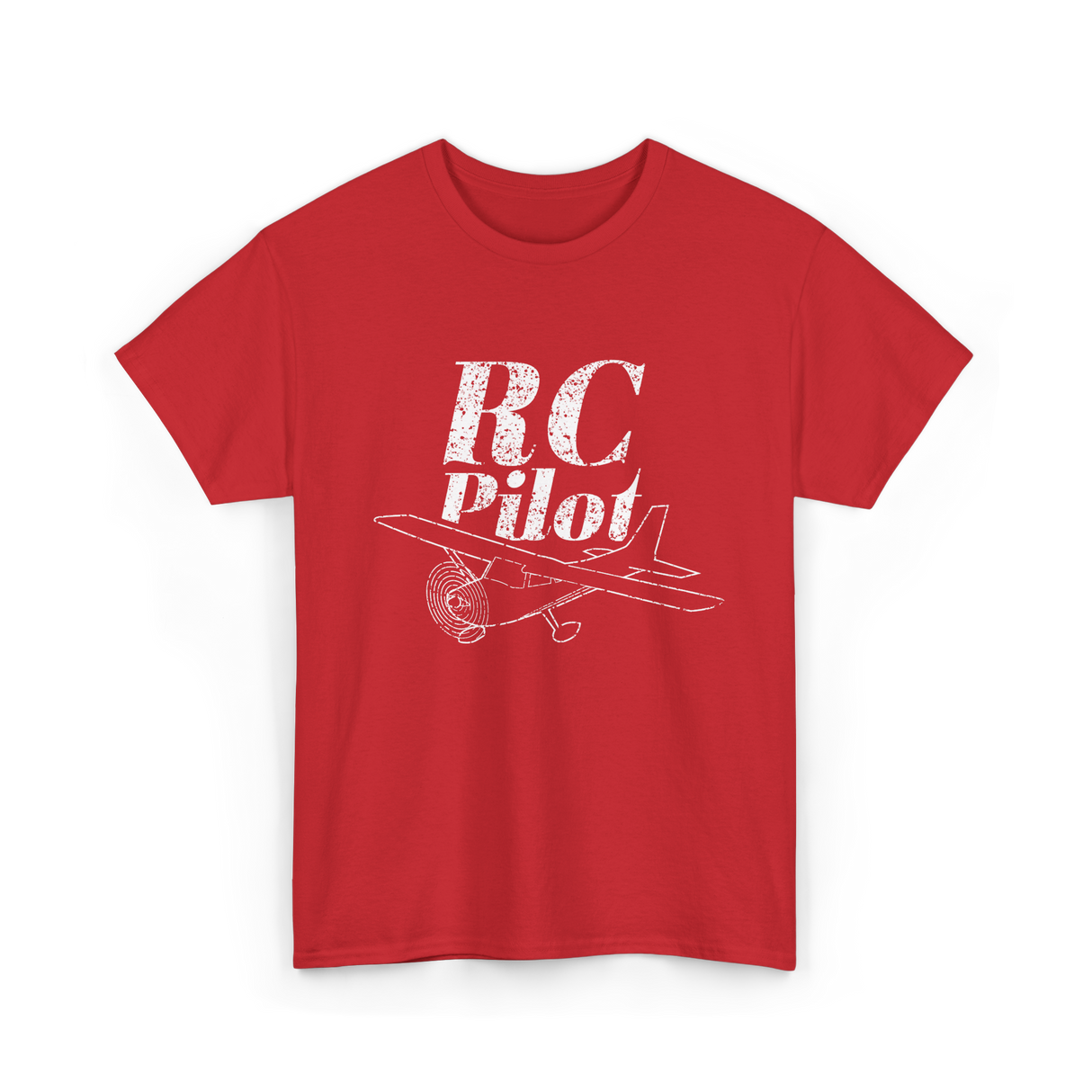 RC Pilot Remote Control Flying T-Shirt - Red