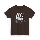 RC Pilot Remote Control Flying T-Shirt - Dark Chocolate