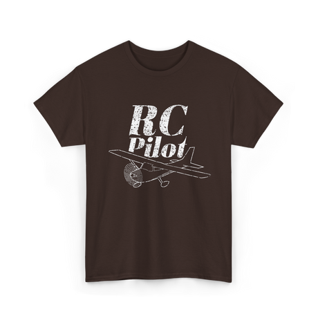 RC Pilot Remote Control Flying T-Shirt - Dark Chocolate