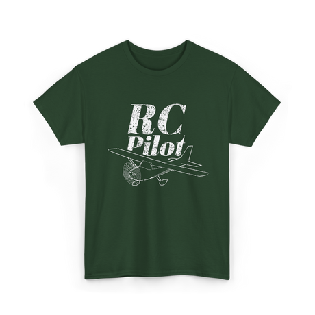 RC Pilot Remote Control Flying T-Shirt - Forest Green