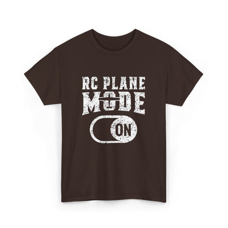 RC Plane Mode On RC Plane T-Shirt - Dark Chocolate