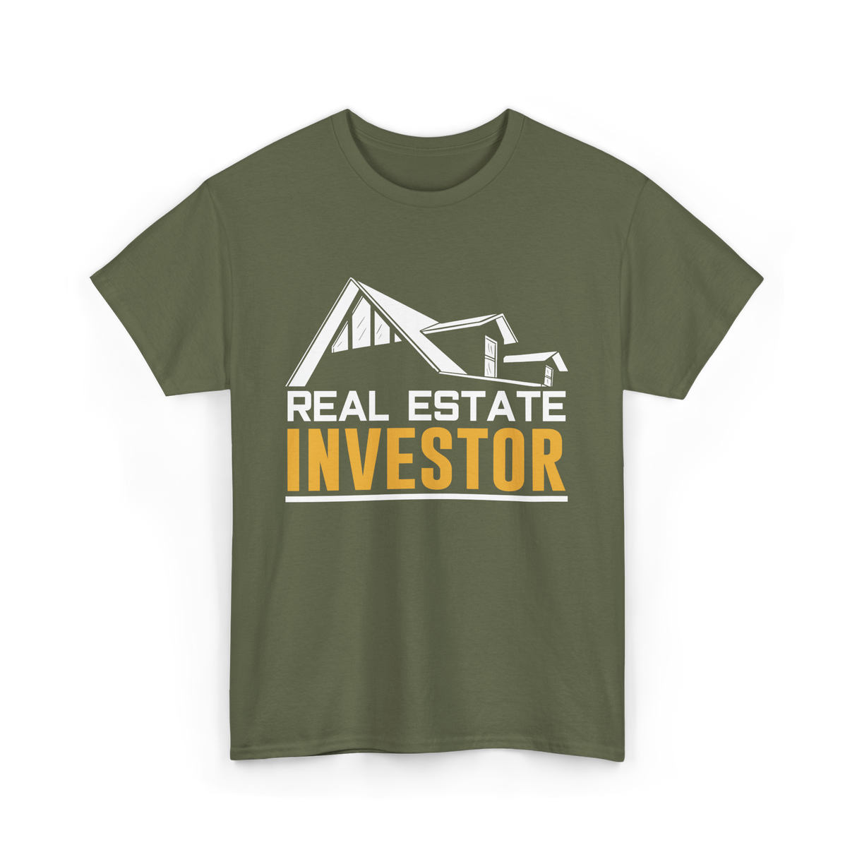 Real Estate Investor Investing T-Shirt - Military Green