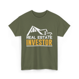 Real Estate Investor Investing T-Shirt - Military Green