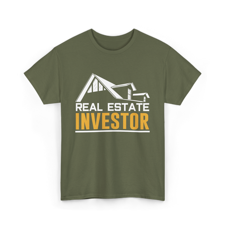 Real Estate Investor Investing T-Shirt - Military Green