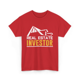 Real Estate Investor Investing T-Shirt - Red