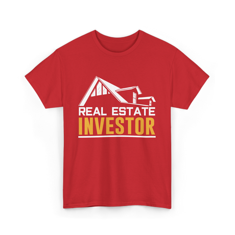 Real Estate Investor Investing T-Shirt - Red