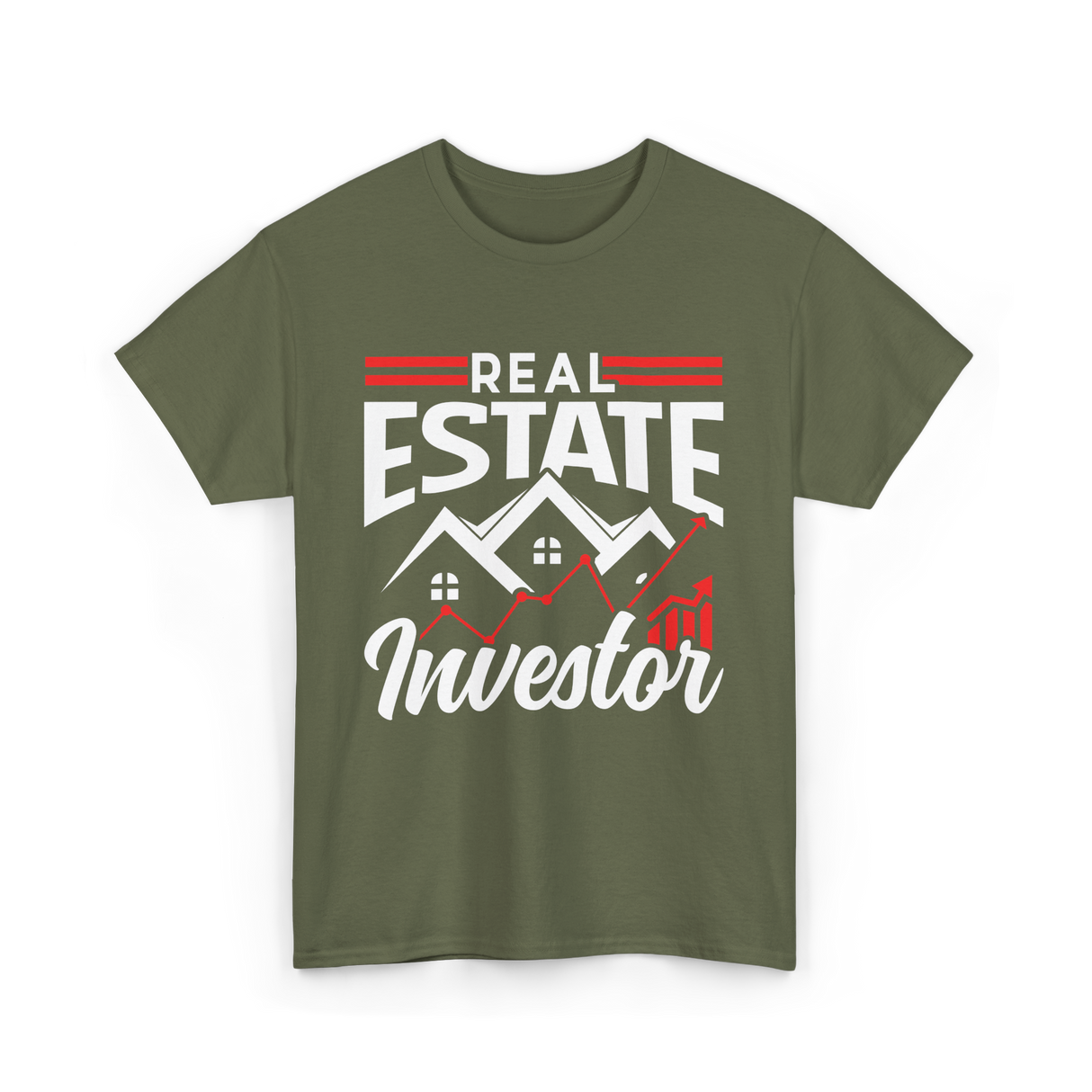 Real Estate Investor T-Shirt - Military Green