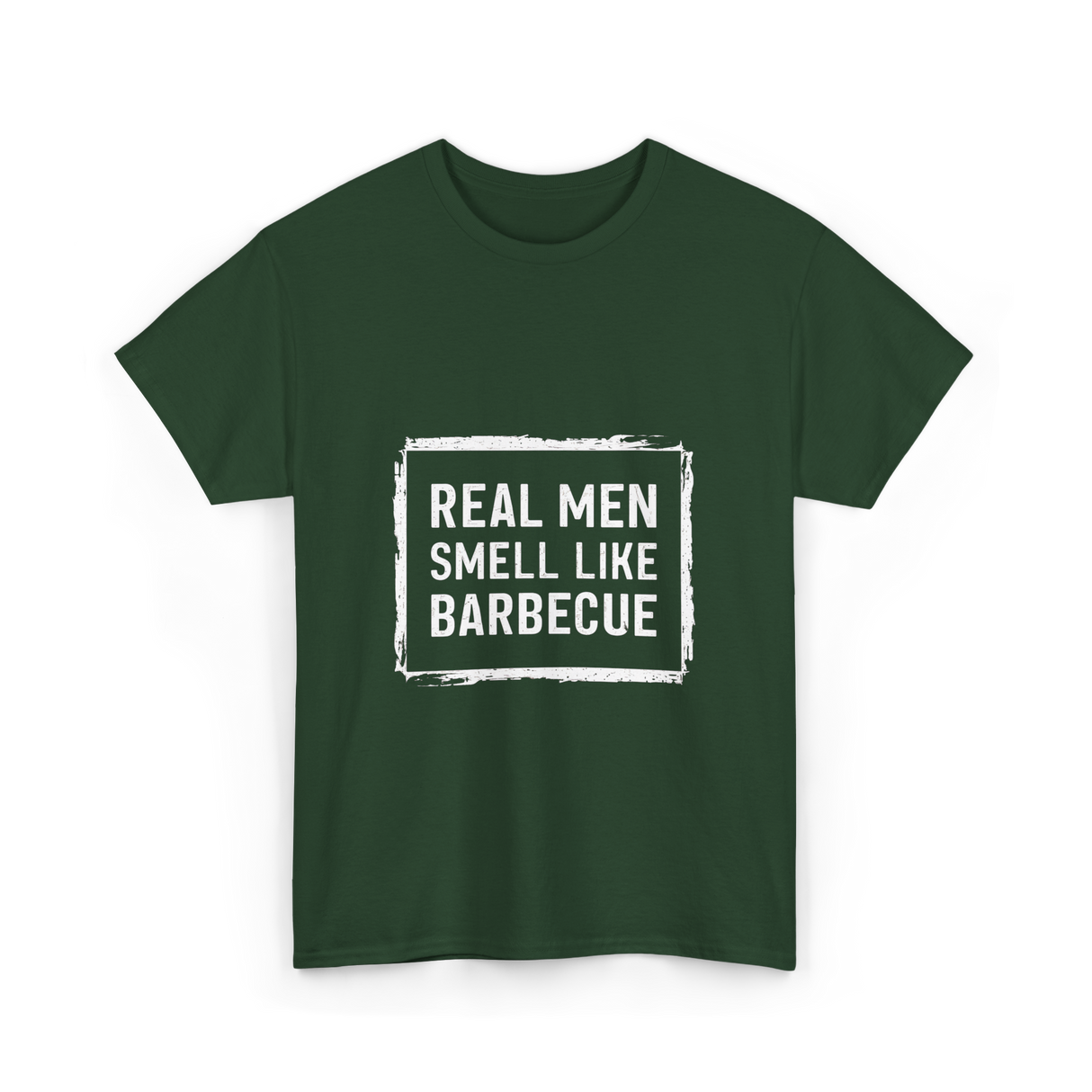 Real Men Smell Like Barbecue Barbecue T-Shirt - Forest Green