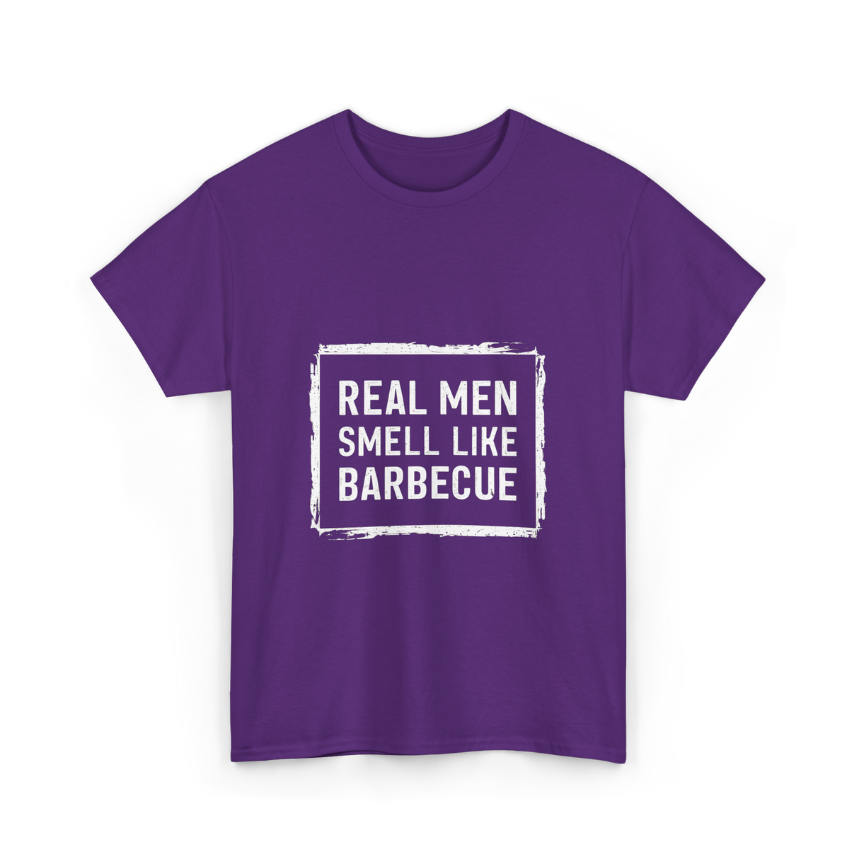 Real Men Smell Like Barbecue Barbecue T-Shirt - Purple