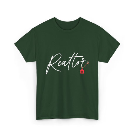 Realtor Home Real Estate T-Shirt - Forest Green