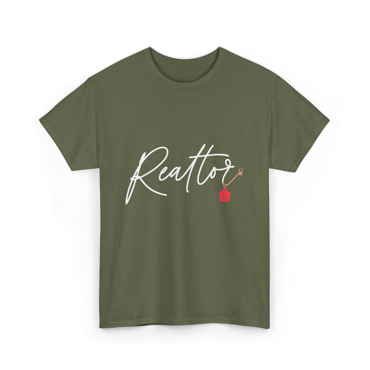 Realtor Home Real Estate T-Shirt - Military Green