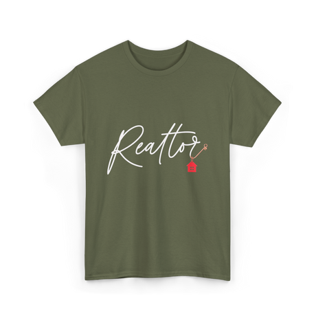 Realtor Home Real Estate T-Shirt - Military Green