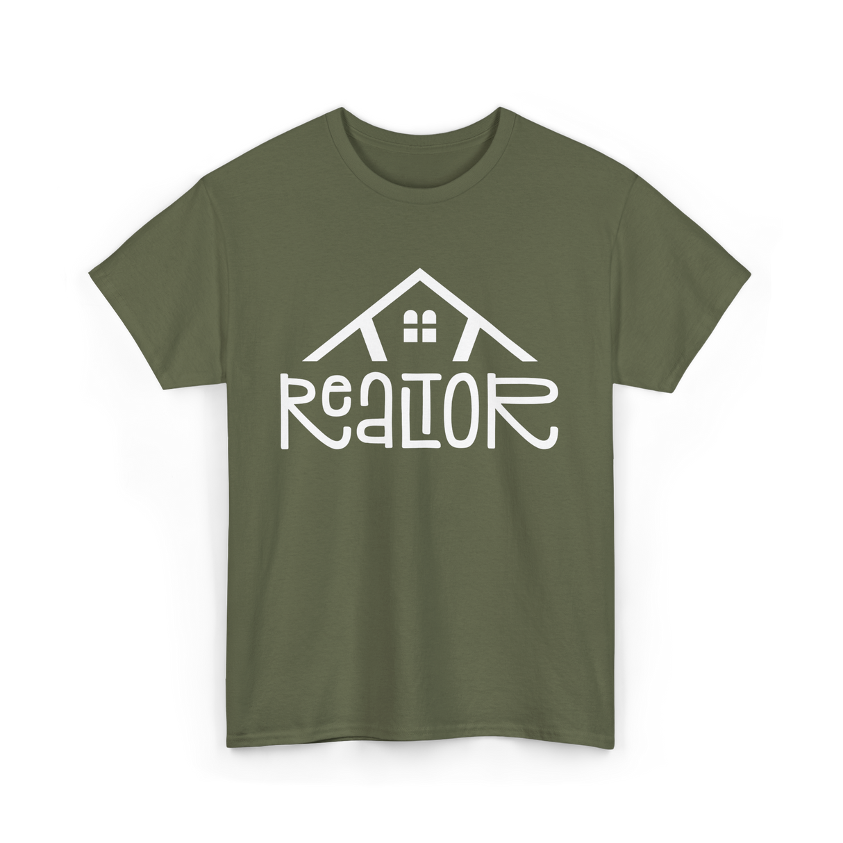 Realtor Real Estate Home T-Shirt - Military Green