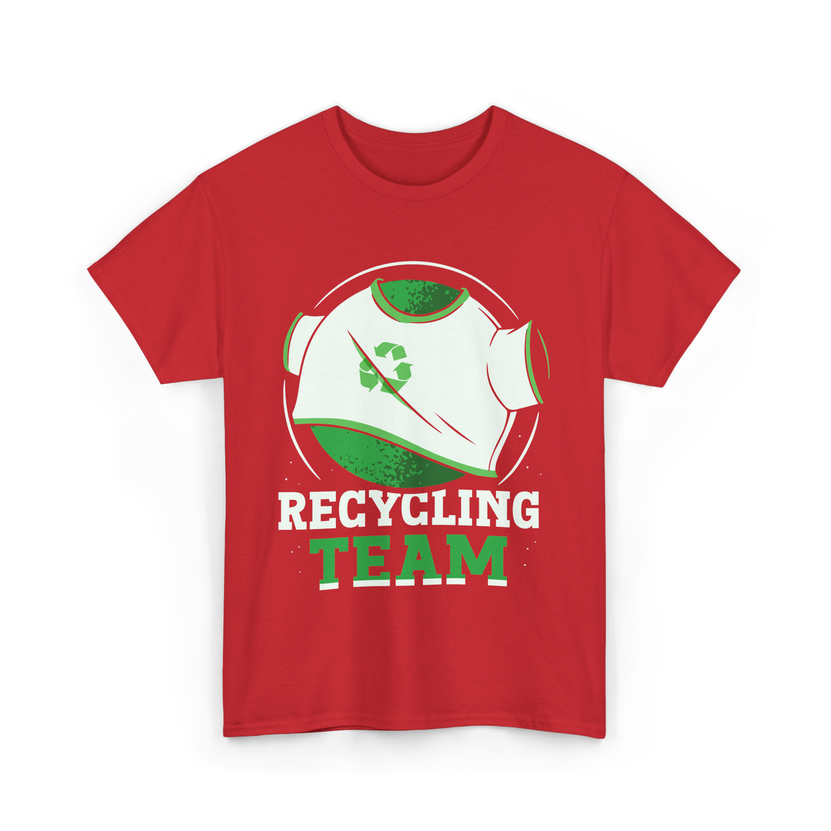 Recycling Team Earth Day Environment T-Shirt - Red