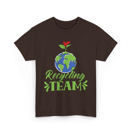 Recycling Team Earth Environment T-Shirt - Dark Chocolate