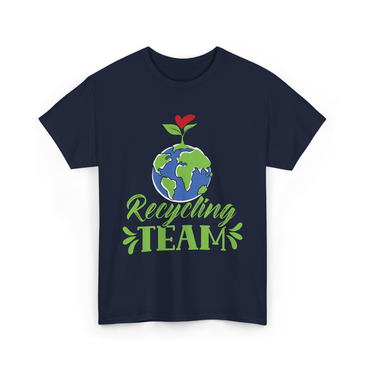 Recycling Team Earth Environment T-Shirt - Navy