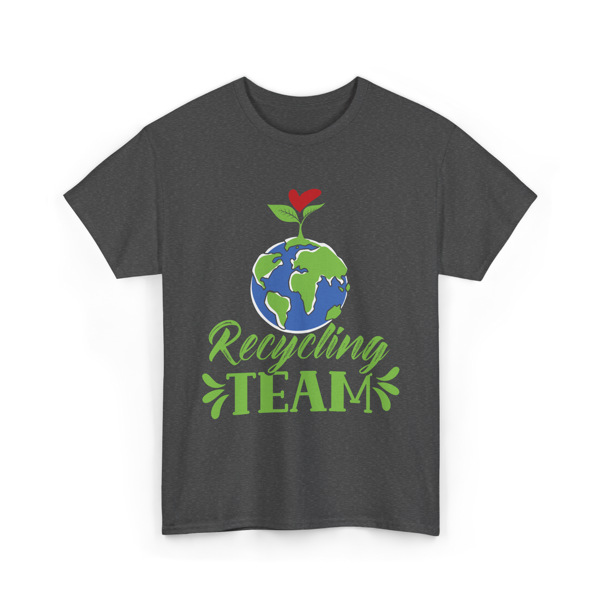 Recycling Team Earth Environment T-Shirt - Dark Heather